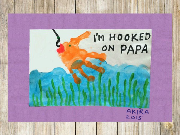 Finished Hooked on Papa Painting