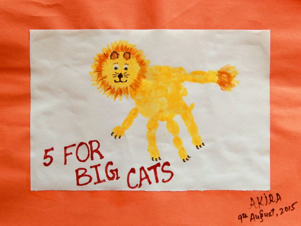 Handprint Lion Keepsake - 5ForBigCats campaign