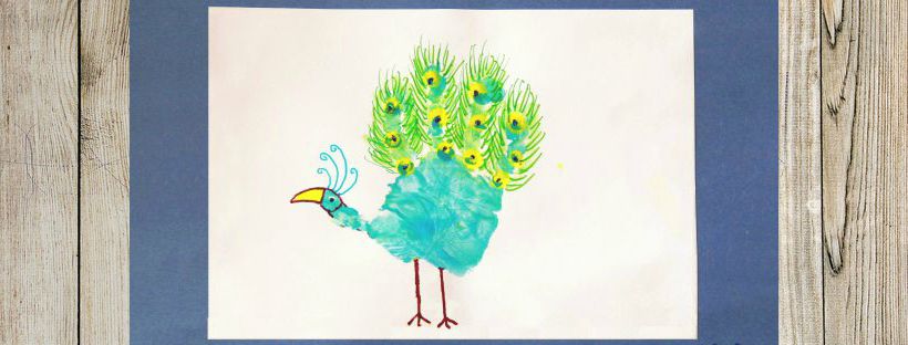 Cover Picture for Handprint Peacock Art ~15th August