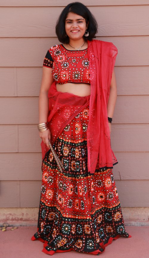 Ethnic Indian Ghagra for the Dandiya celebration