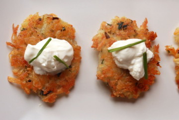 Easy Potato Latkes with No Eggs and only one required ingredient!