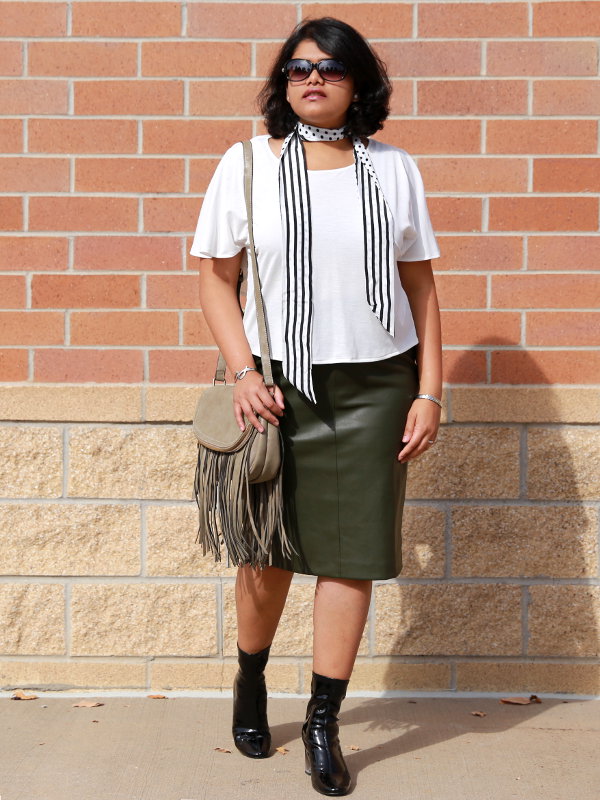 Free People Wrap Dress with Knee High Lace-up Suede Boots and Wool Cap.