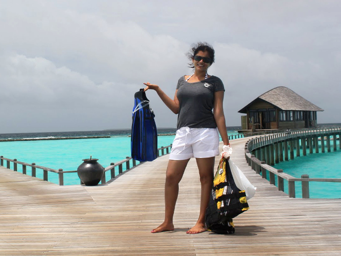Get to Know Me - Richa Kamal from Fancier's World. After diving in Hilton Maldives Iru Fushi Resort & Spa.